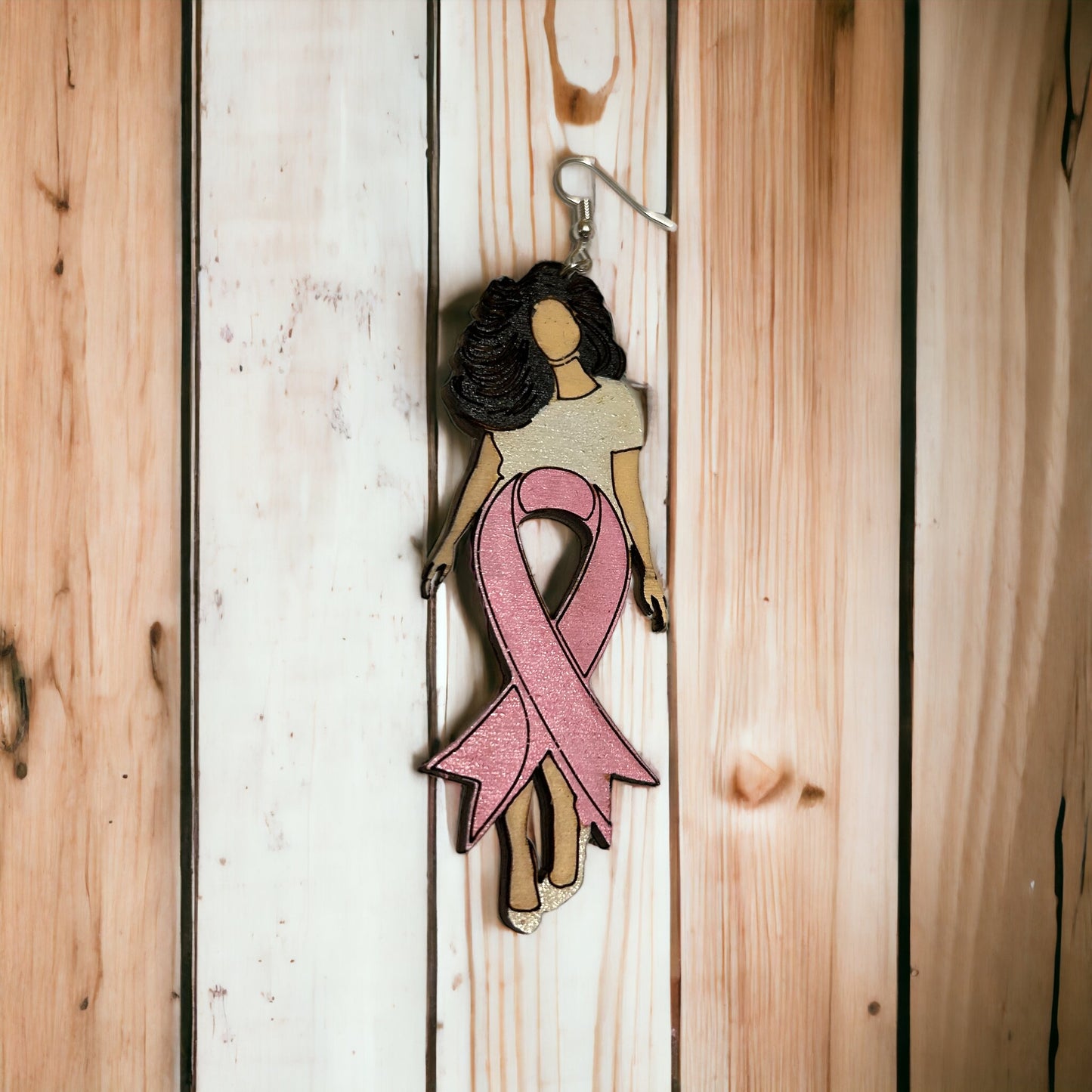 Pink Ribbon Earrings
