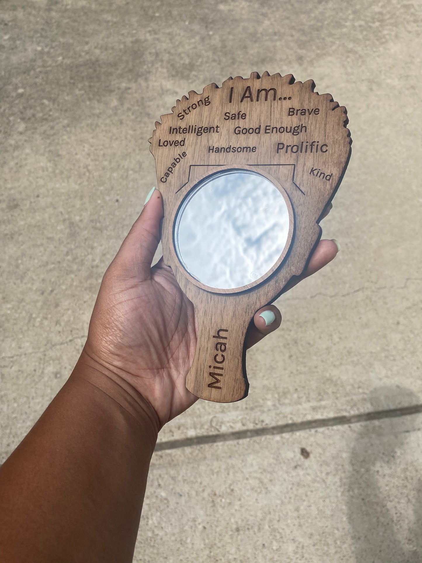 Affirmation Mirror - Curly Top Boy