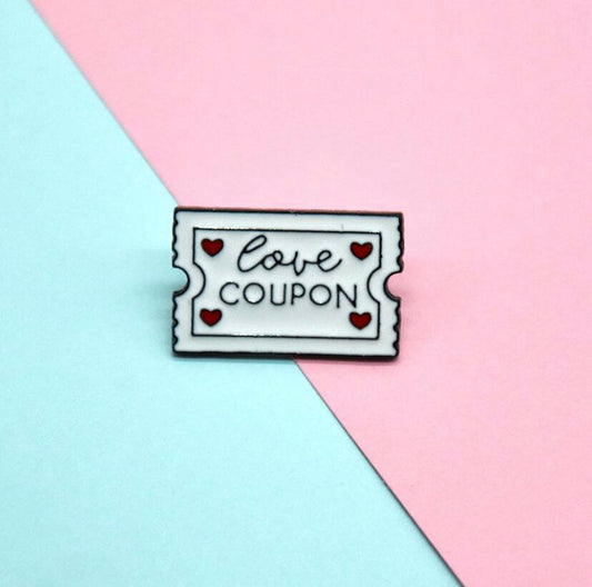 Love Coupon Enamel Pin