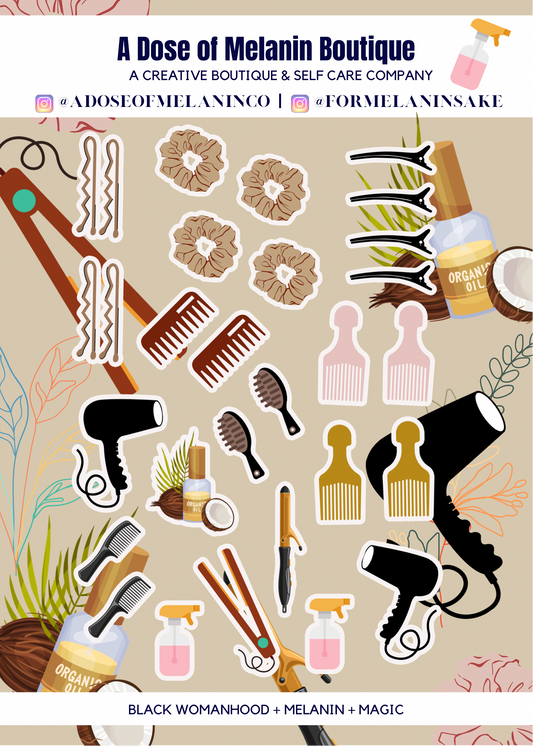 Hair Love Planner Sticker Kit