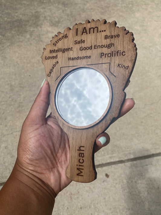 Affirmation Mirror - Curly Top Boy